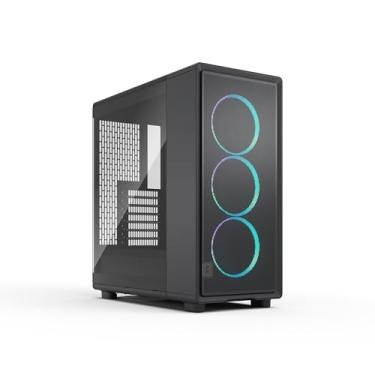 Imagem de Fractal Design Epoch Black RGB – Vidro temperado – Capa para jogos de PC com alto fluxo de ar – Painel frontal de malha – Três ventiladores RGB de 12 Momentum incluídos – Interior espaçoso – Suporte