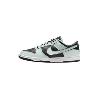 Imagem de Nike Dunk Low Tênis masculino retrô premium (FZ1670-001, cinza escuro/branco/pouco verde), Cinza fumê escuro/branco/pouco verde, 38