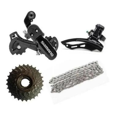 Imagem de Kit Shimano 21v Tz Relação Câmbios Catraca Corrente Bike - Shimano Gts