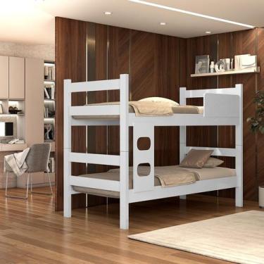 Imagem de Beliche Branca Infantil Madeira Design Moderno Desmontável - LCN Móvei