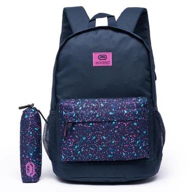 Imagem de Mochila Escolar Universitária Feminina Estojo Espaçosa Casual-Feminino