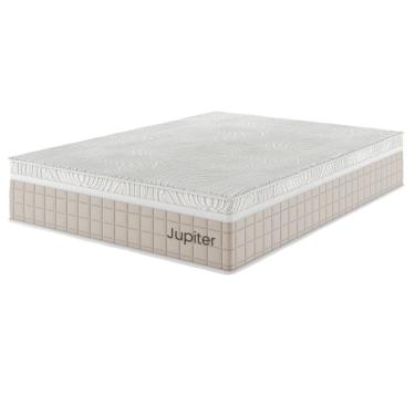 Imagem de Colchão Massageador Mola Ensacada Casal 34x138x188cm Jupiter Rustico Palha - Casa Giulia