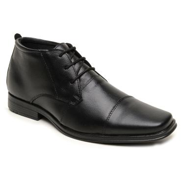 Imagem de Sapato Social Sport Fino Masculino Couro Preto Confort