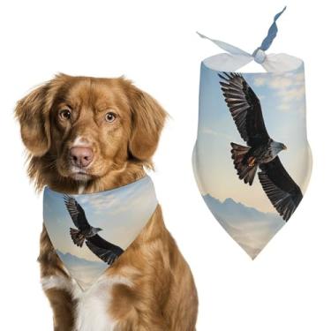 Imagem de Cachecol de poliéster triângulo estampado Eagle Mountains – Tamanho único (70 x 30 cm)