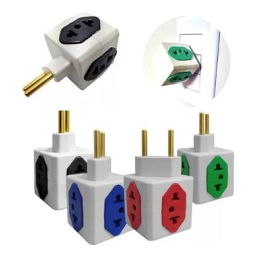 Imagem de Kit 2 Cubos Benjamin 10A/20A – Adaptador de Tomada com 4 Entradas para Casa e Escritório