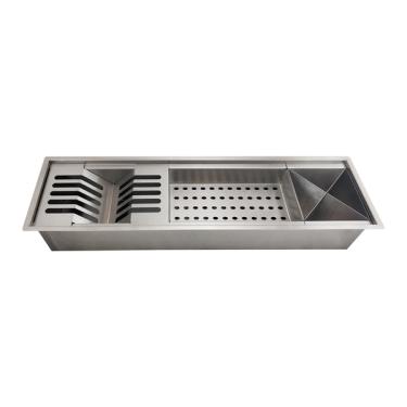 Imagem de Calha Canal Organizador Escorredor Úmida Inox Tubrax