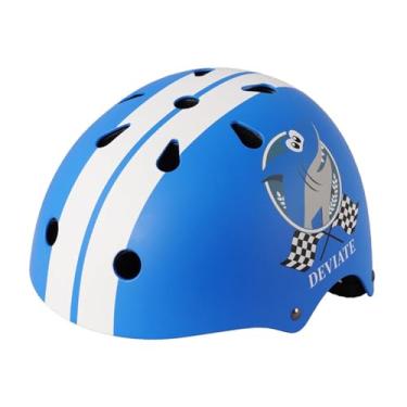 Imagem de UGPLM Capacete de bicicleta infantil leve, melhor amortecimento, à prova de choque, ajustável para skate e bicicleta de estrada, Azul