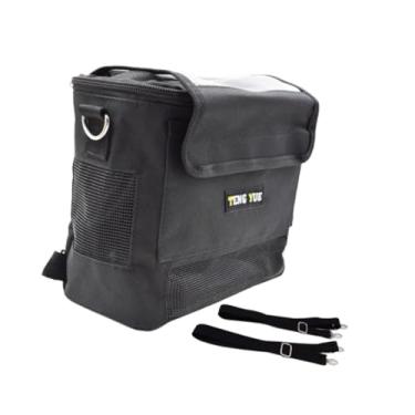 Imagem de Dynwave Bolsa de transporte para concentrador de O2, bolsa de ombro/mochila, bolso com zíper, estojo confortável para transporte de cilindro de O2 para, 21cmx10cmx21cm