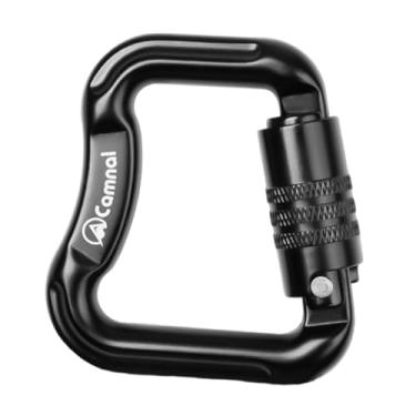 Imagem de UGPLM Mosquetão de escalada em, equipamento de fixação de paraquedas, mosquetão para montanhismo, parapente, espeleologia ao ar livre, acampamento, Preto