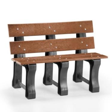 Imagem de Banco De Jardim Ecológico 1,10 m - Parafusos Inox 304 MBS, Marrom