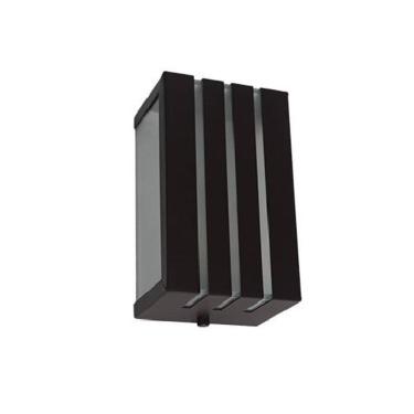 Imagem de Arandela Frisada Luminária Marrom Muro Parede Externa G9