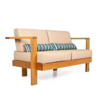 Imagem de Sofá 2 Lugares Bahamas Sarja Impermeável Bege