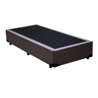 Imagem de Cama Box Solteirão Sintético Loja Xerife Marrom 40x96x203 - KSM Colchõ