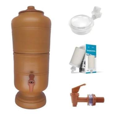 Imagem de Bebedouro Agua Filtro De Barro Ceramica Filtrador Artesanato - Meu Fil