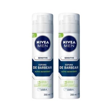 Imagem de Espuma De Barbear Nivea 200Ml Sensitive - Kit C/2Un