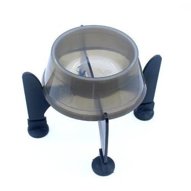 Imagem de Comedouro Lilopety Kit Super- Suporte Color P - Preto c/ base Transpar