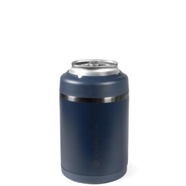 Imagem de HydroJug Refrigerador de latas padrão - copo térmico 2 em 1 - suporte de lata de aço inoxidável com base de borracha antiderrapante - tampa rosqueada - pode ser lavado na lava-louças - 340 g, Midnight