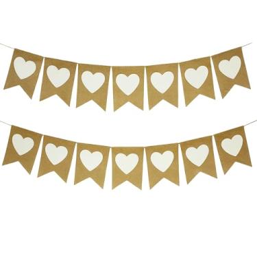 Imagem de Shimmer Anna Shine Banners de serapilheira de coração, decorações de casamento, festa de noivado, chá de bebê, chá de panela, suprimentos de festa de aniversário, dia dos namorados, placa de