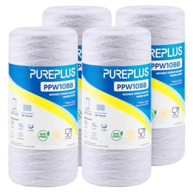 Imagem de PUREPLUS 25 mícrons 10 x 4,5 filtro de sedimentos para toda a casa para água de poço, cartucho de substituição para 84637, WPX5BB97P, PC10, CW5-BBS, 355215-45, WP10BB97P, WP5BB97P, pacote com 4