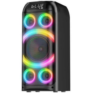 Imagem de Alto-falante Bluetooth BOHINI T77 160W Peak com subwoofer e luz LED