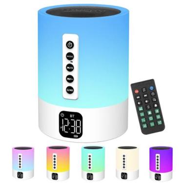 Imagem de Despertador, alto-falante Bluetooth, luz noturna, máquina de ruído bra