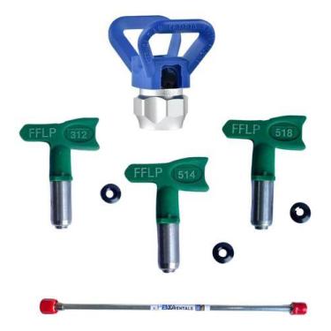 Imagem de Extensor Pistola Airless 75cm + Porta Bico + Kit Bicos Fflp - BWrental
