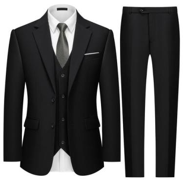 Imagem de Conjunto de ternos MAGE MALE, 3 peças, slim fit, smoking, formatura, c