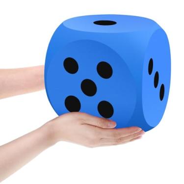 Imagem de Shappy Dados de espuma de 19 cm divertidos brinquedos educativos grandes Kawaii, dados gigantes, decorativos, espuma vinílica vinílica acetinada, blocos de montar quadrados grandes para jogos de