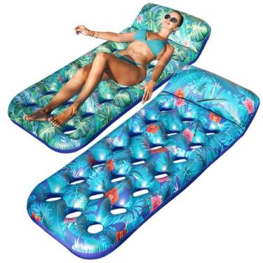 Imagem de Pacote de 2 flutuadores de piscina infláveis FindUwill com apoio de ca