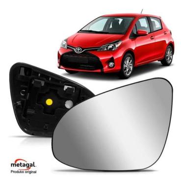 Imagem de Lente Retrovisor Yaris  / 18 a 22  Lado Direito Passageiro - METAGAL