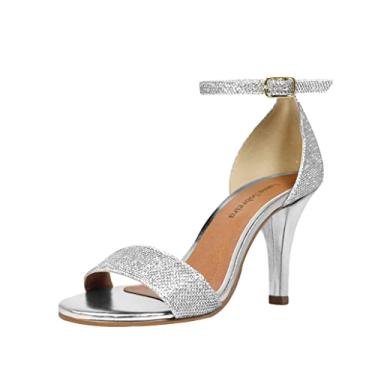 Imagem de Sandália Salto Alto Fino Luiza Sobreira Glitter Prata Mod. 2186