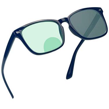 Imagem de Óculos de leitura bifocais, óculos de sol cinza fotocromático, ampliação de 0,00/+1,00 para homens/mulheres, Cinza marinho 8082, 1 Count (Pack of 1)