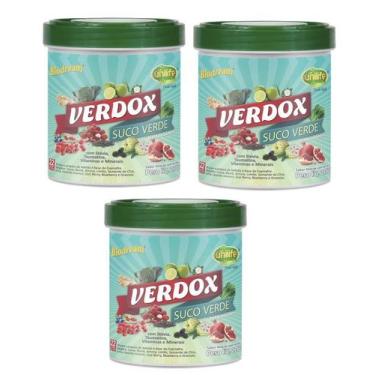 Imagem de Kit 3 Verdox Detox Instantâneo abacaxi hortela etc - Unilife - 220g