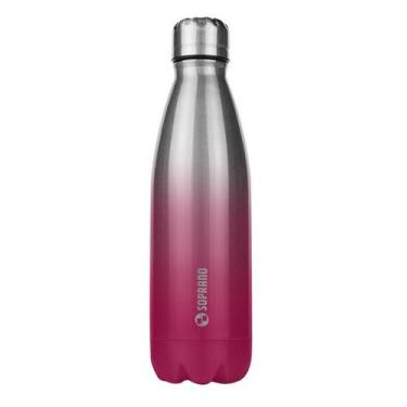 Imagem de Garrafa Squeeze Urbano Inox 600 ml Fitness Academia - Soprano, Fúcsia