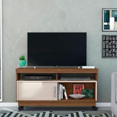 Imagem de Rack para Tv 50 polegadas Sala de Estar Estante Bancada Luxo (Naturale)