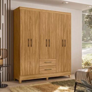 Imagem de Guarda Roupa Casal 6 Portas 2 Gavetas 153x182cm Panamá Moval - Moval M