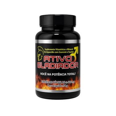 Imagem de Ativo Gladiador 90 Cápsulas Suplemento Energético Natural Guaraná e Taurina