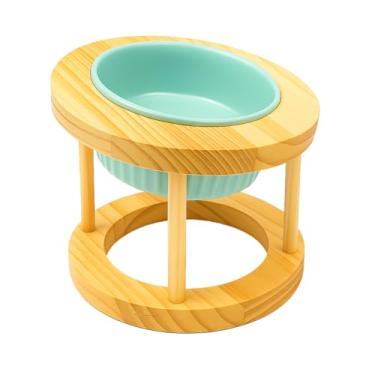 Imagem de Comedouro Cães E Gatos Elevado Ergonomico Em Porcelana (Verde)