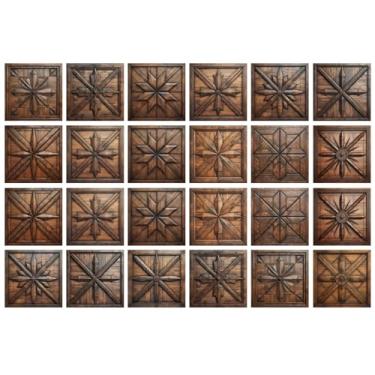 Imagem de VIRANDA 24 peças autoadesivo PVC 15 x 15 cm decalque de azulejos de arte removível série adesivos destacar e colar backsplash para decoração de cozinha banheiro