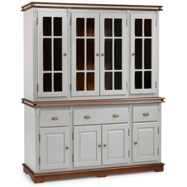 Imagem de Cristaleira Arca e Oratório 8 Portas 3 Gavetas Manchester 2055 Linz Móveis - Off White/Imbuia Glazer