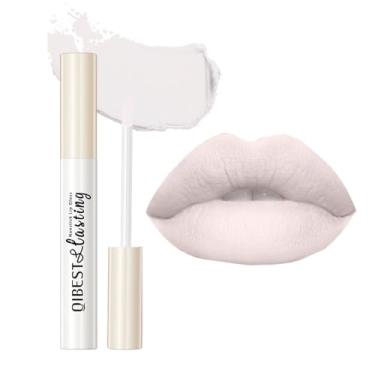 Imagem de GL-Turelifes 2 peças de delineador labial fosco e kit de brilho labial, branco, verde, preto, roxo, vampiro, copo antiaderente, batom líquido que não desbota de longa duração para cosplay de Halloween