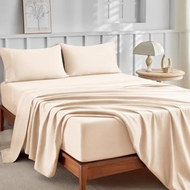 Imagem de Tokokimo Jogo de cama Queen com bolso extra profundo – Jogo de cama de microfibra ultramacia de 4 peças, lençol de elástico Queen de luxo com bolso lateral duplo - sem rugas, desbotamento, respirável