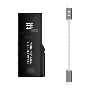Imagem de TRI TK1 Fone de ouvido IEM portátil sem perdas DAC/AMP, amplificador de monitor de ouvido, USB C para saída de 3,5/4,4 mm, suporta alta resolução de 384 kHz/32 bits, amplificador de fones de ouvido