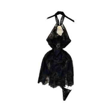 Imagem de Macacão Feminino Sem Mangas, Slim, Costas Descobertas, Saia Mini Pliss