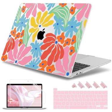 Imagem de May Chen Capa para MacBook Pro 13 polegadas M2 2023, 2022, 2021, 2020, A2338, M1, A2251, A2289, capa rígida de plástico para MacBook Pro de 13 polegadas com Touch Bar serve para Touch ID, floral