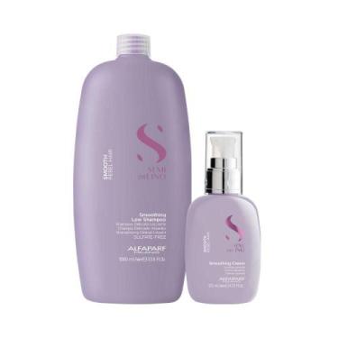 Imagem de Alfaparf Semi Di Lino Smoothing Rebel Hair Shampoo 1L + Leave-In Cream
