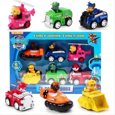 Imagem de Kit Patrulha Canina 6 Carrinhos 6 Cachorros De Brinquedo