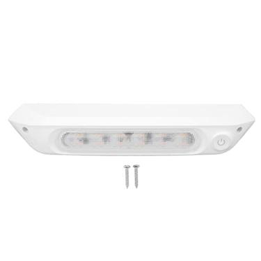 Imagem de aqxreight Luz de Toldo LED de Dupla Cor de 12w Com 12 Brancos e 12 âmbar Smd 800lm Brilho RV Luz Varanda para o Barramento de Iate de Caravana (Concha branca)