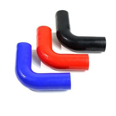 Imagem de 1 Mangueira De Silicone Com Cotovelo De 90 Graus - ID 16-76mm, Comprimento 150mm, Preta/azul/vermelha, 4 Camadas - Encaixe Universal Para Carro, Conector De Entrada Turbo(Blue,ID 50mm)