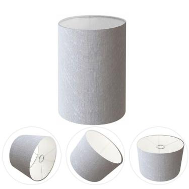 Imagem de Cúpula Abajur E Luminária Cilíndrica Vivare Cp-7006 ø18x25cm - Bocal Nacional Rustico-cinza